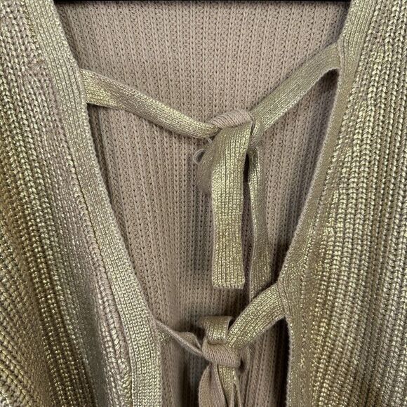 Kika Vargas X Target Metallic Back Tie Sweater Gold Metallic Knit Size XL - Picture 11 of 13